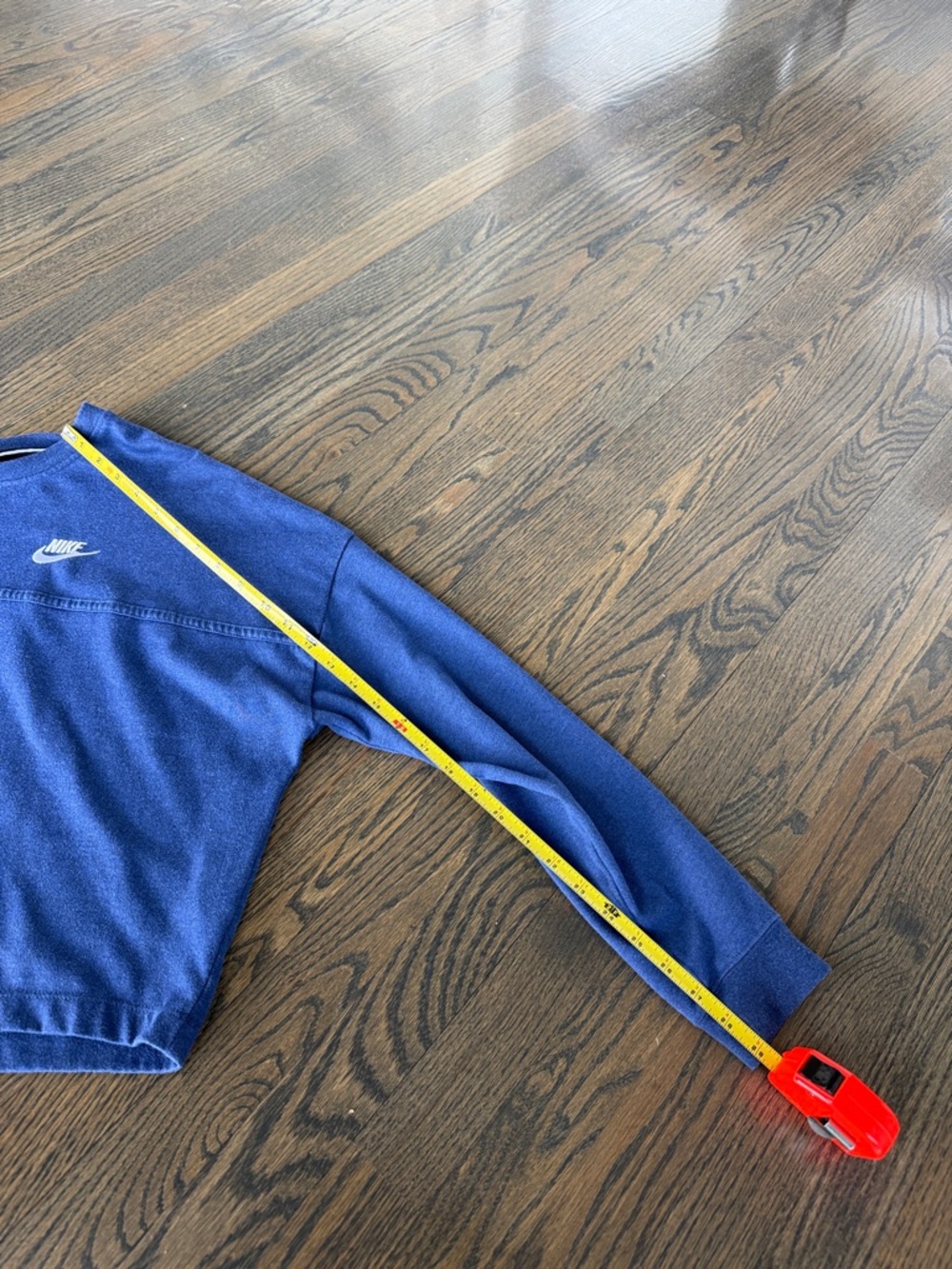 Nike Navy Blue Long-Sleeve Cropped Crewneck Light Sweatshirt size Large nwot - Picture 8 of 8